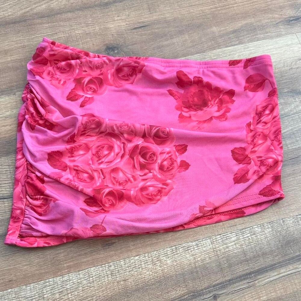 Women's Pink floral tube top